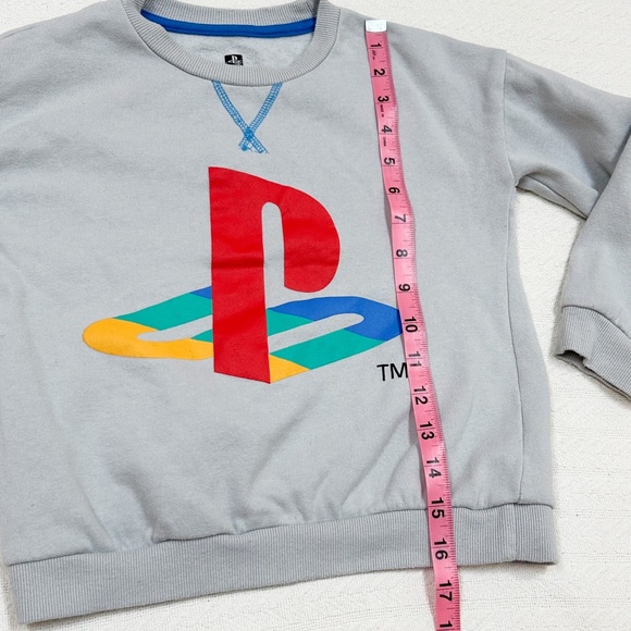 SONY PLAYSTATION Official Merch Grey Pullover Sweatshirt Boy - sz 6 - Picture 7 of 9